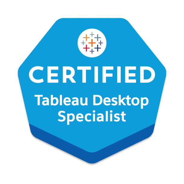 Tableau Desktop Specialist badge